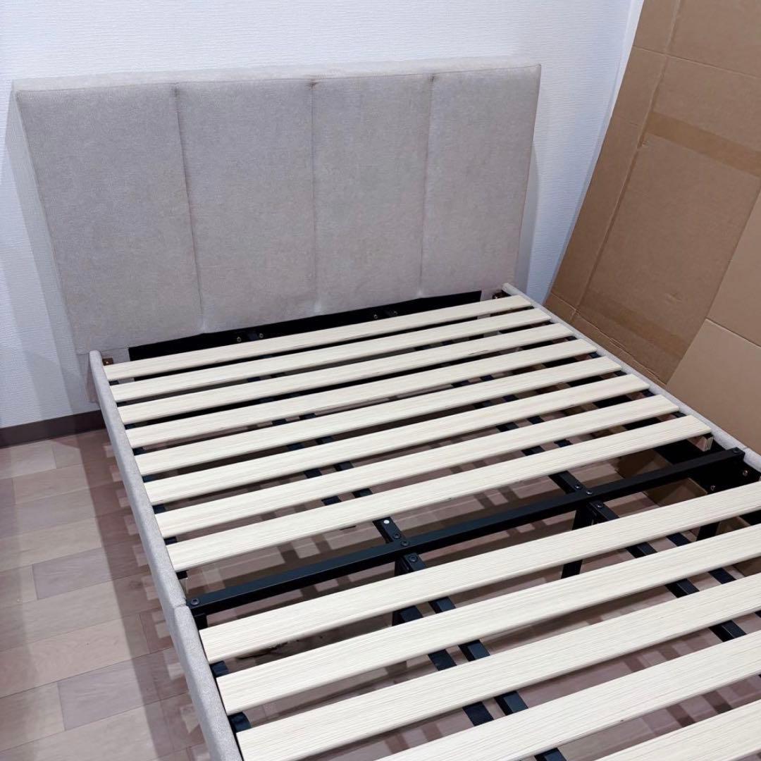 限定値下げ！！ベージュ セミダブル ベッドフレーム　複数購入割引