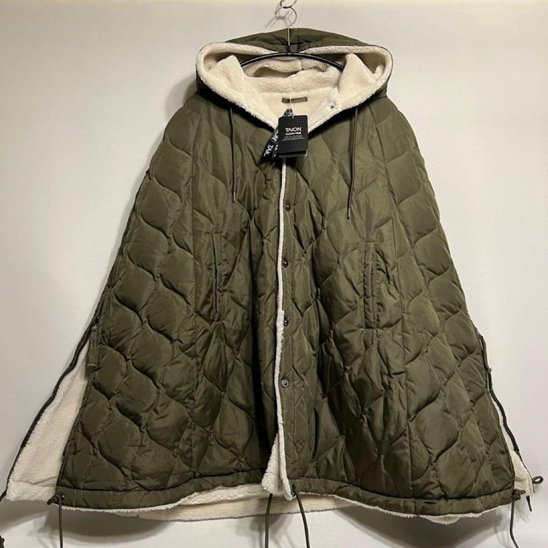 ✨新品未使用✨TAION タイオン ケープダウン ポンチョ キルティング