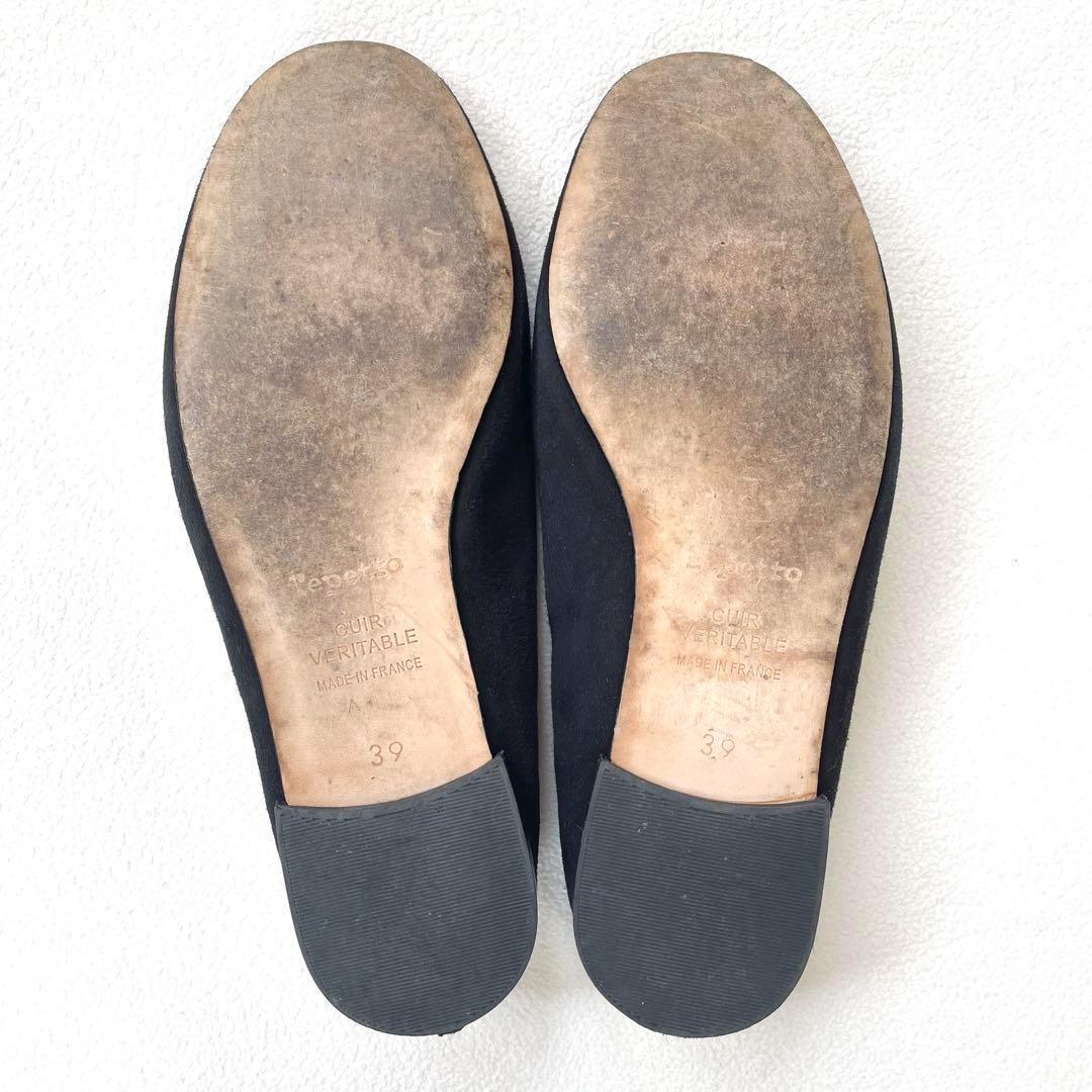 極美品✨レペット ユナイテッドアローズ フラット ベルベット ブラック リボン