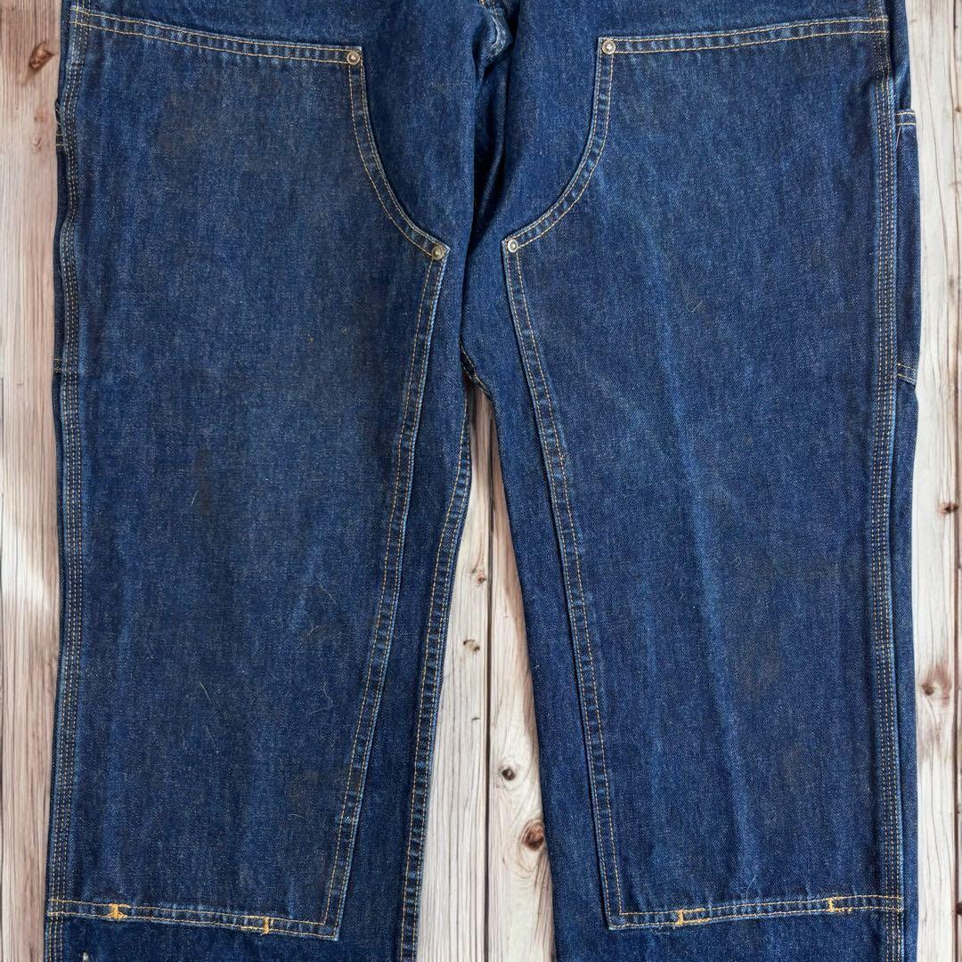08M156◯ Carhartt 濃紺 デニム Wニー ペインターパンツ W34