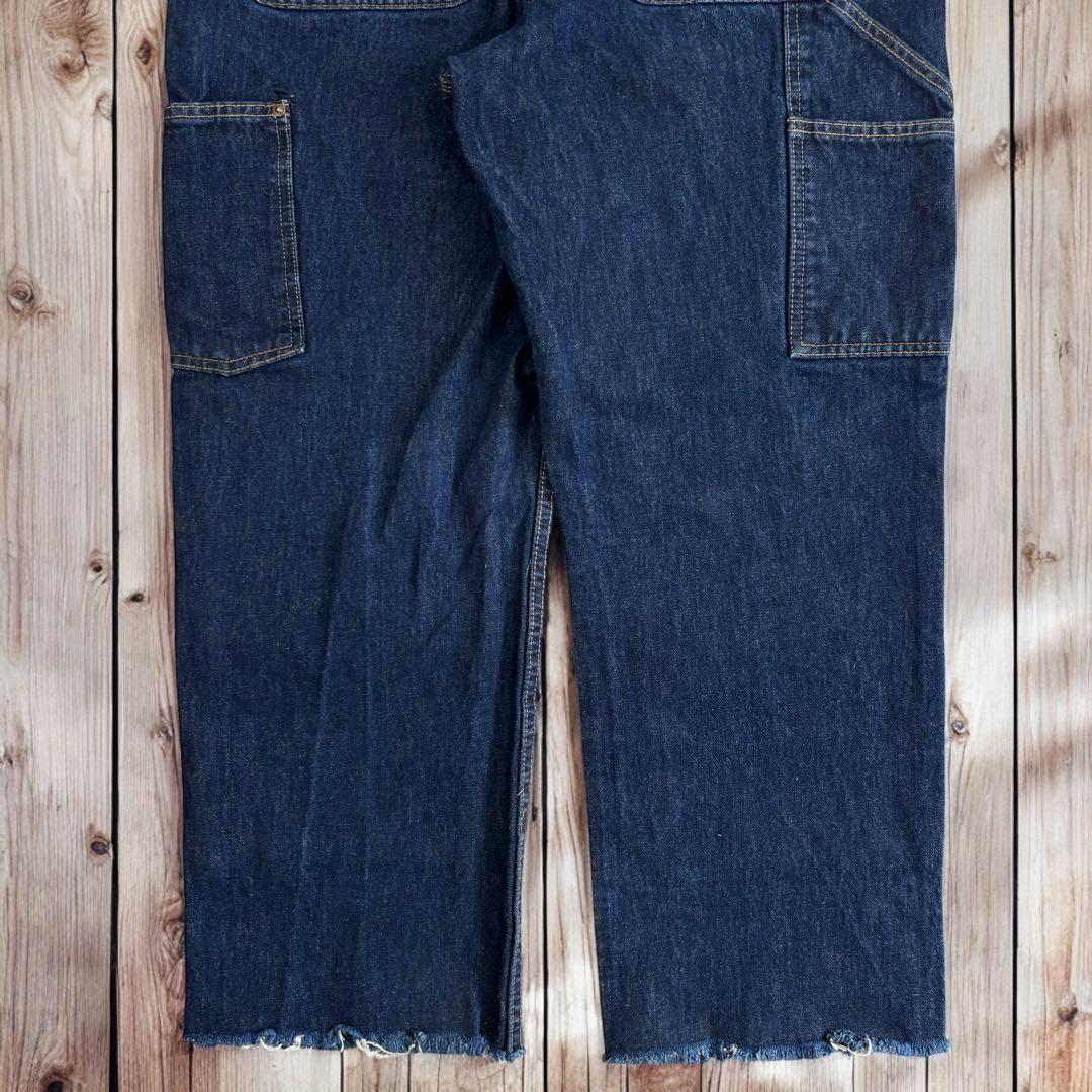 08M156◯ Carhartt 濃紺 デニム Wニー ペインターパンツ W34