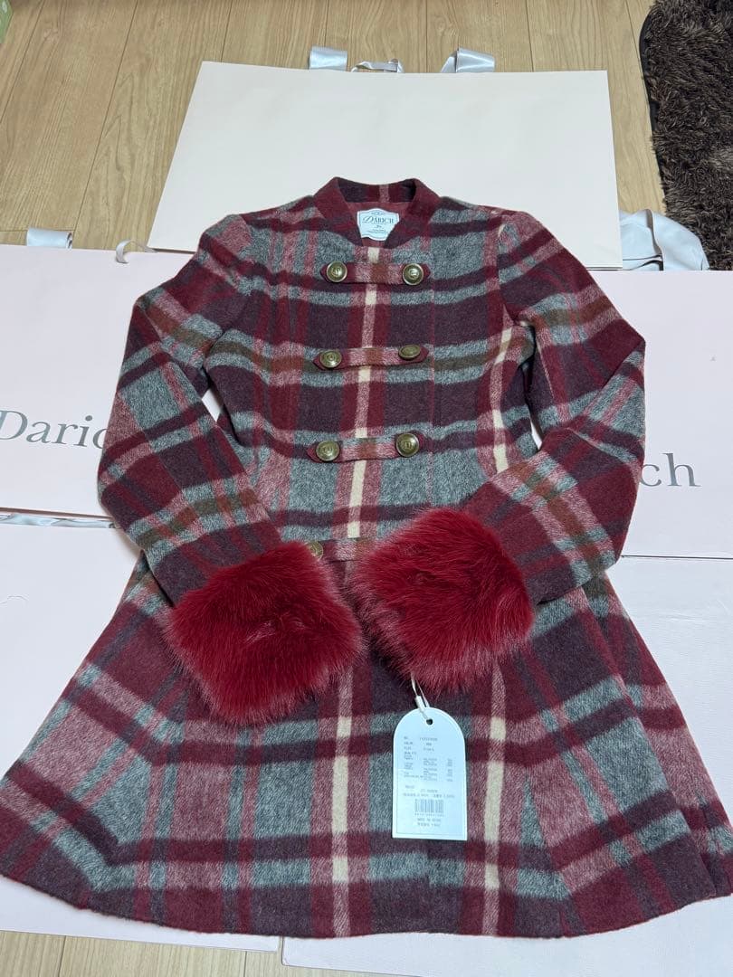 Darich ケープチェックナポレオンコート