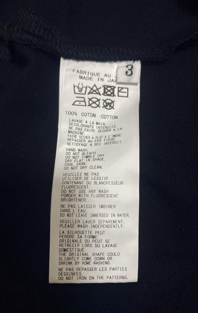 yohji yamamoto pour homme コットン天竺BIG長袖