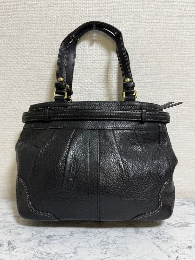 COACH コーチ トートバッグ ハンドバッグ レザー ブラック