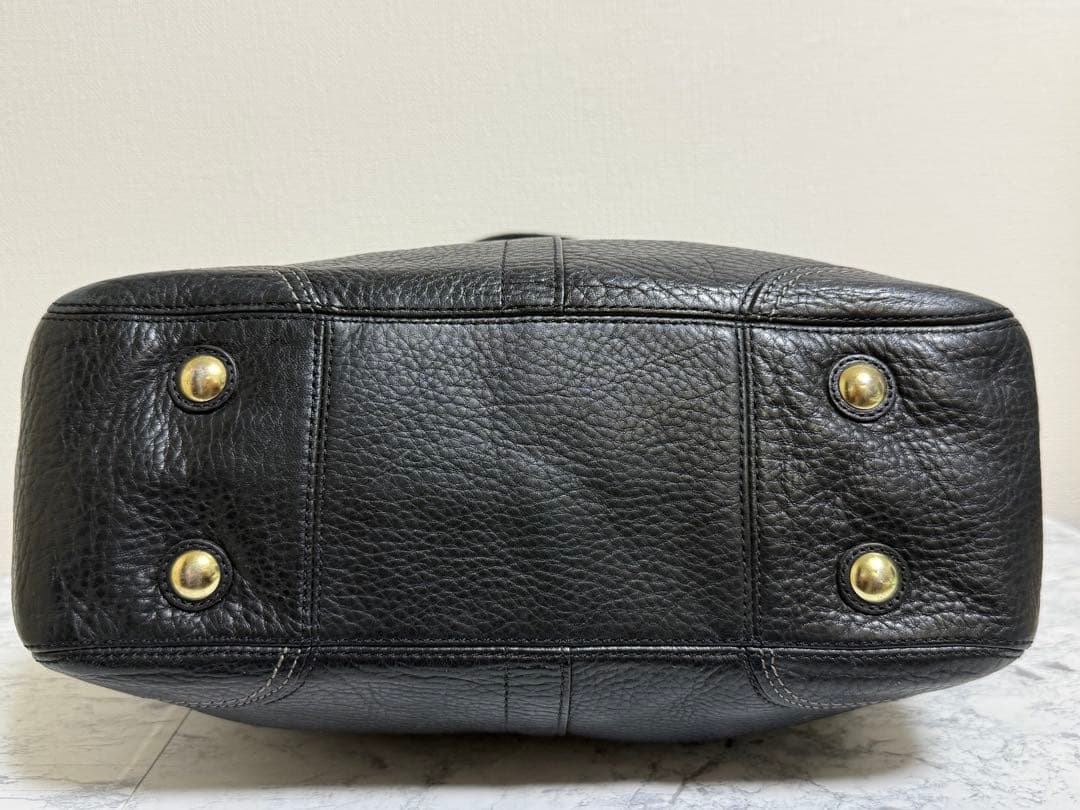 COACH コーチ トートバッグ ハンドバッグ レザー ブラック