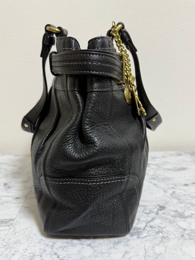 COACH コーチ トートバッグ ハンドバッグ レザー ブラック