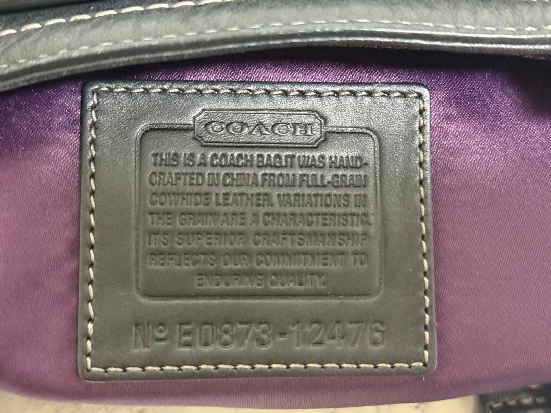 COACH コーチ トートバッグ ハンドバッグ レザー ブラック