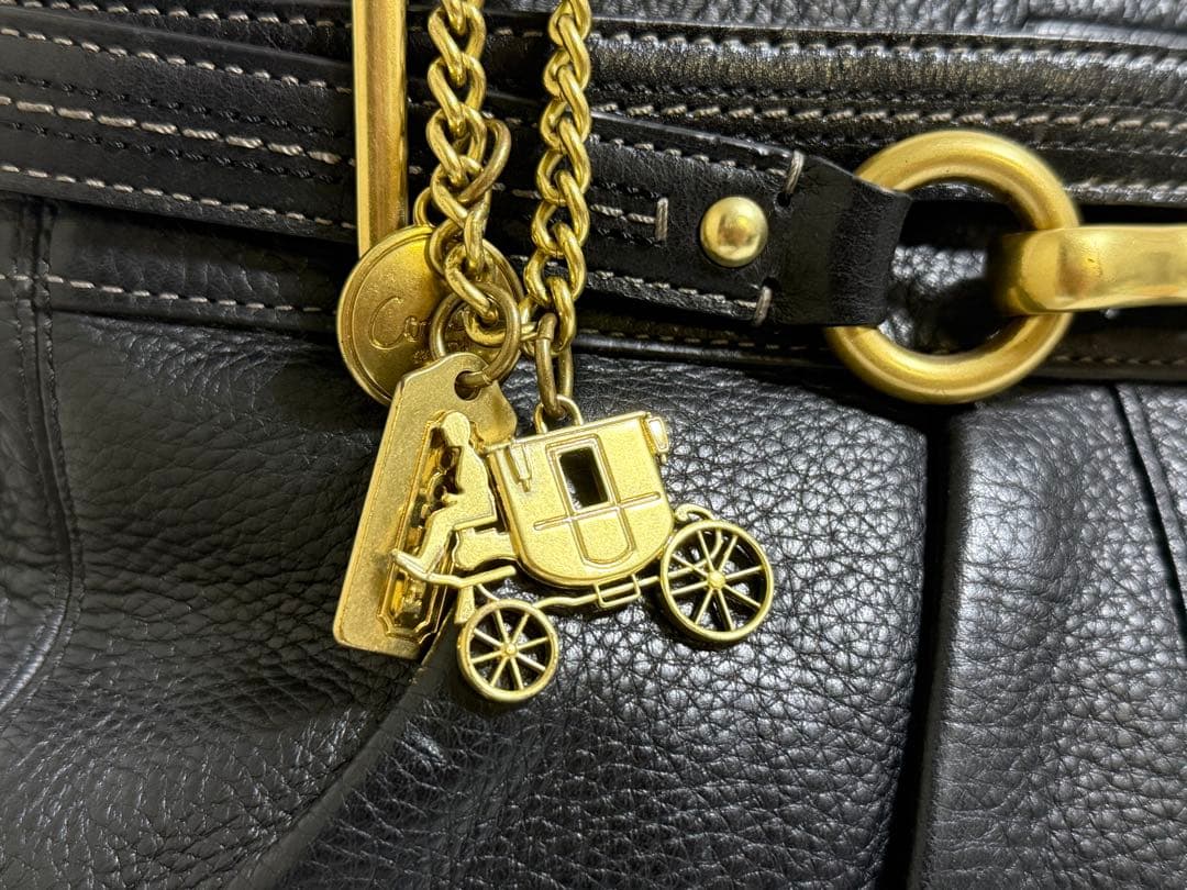 COACH コーチ トートバッグ ハンドバッグ レザー ブラック