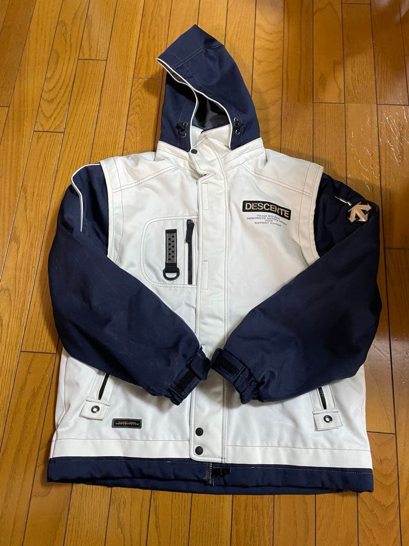 DESCENTE スキーウェア ホワイト/ネイビー