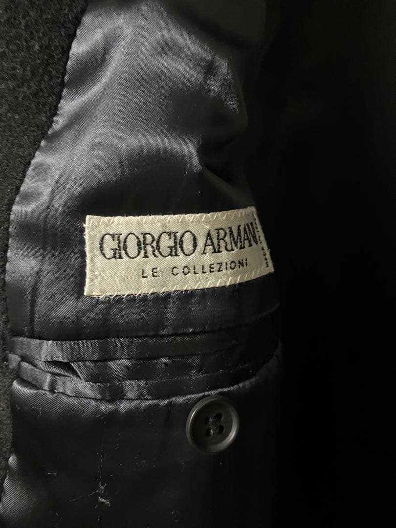 90s giorgio armani チェスターコート ブラック