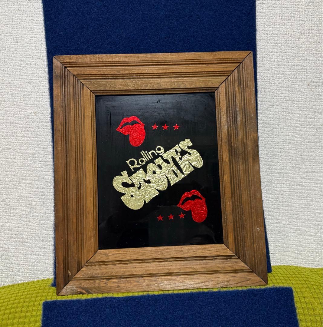 70年代　ローリングストーンズ　額入りポスター