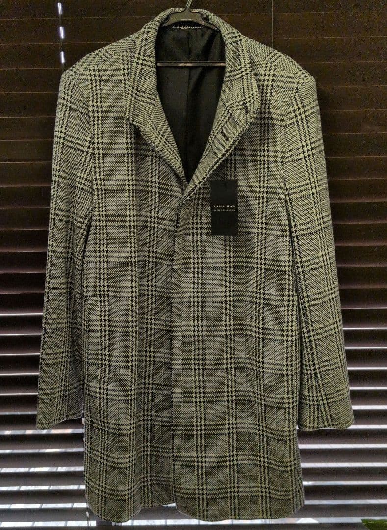 新品タグ付き！ ZARA MAN チェック柄 チェスターコート