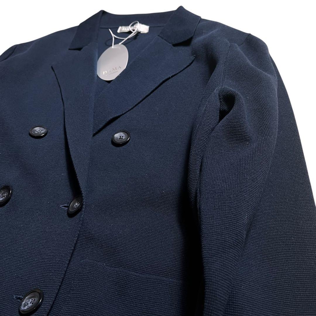 新品　DAMA collection ニット　ダブルボタン　ジャケット　3L 紺