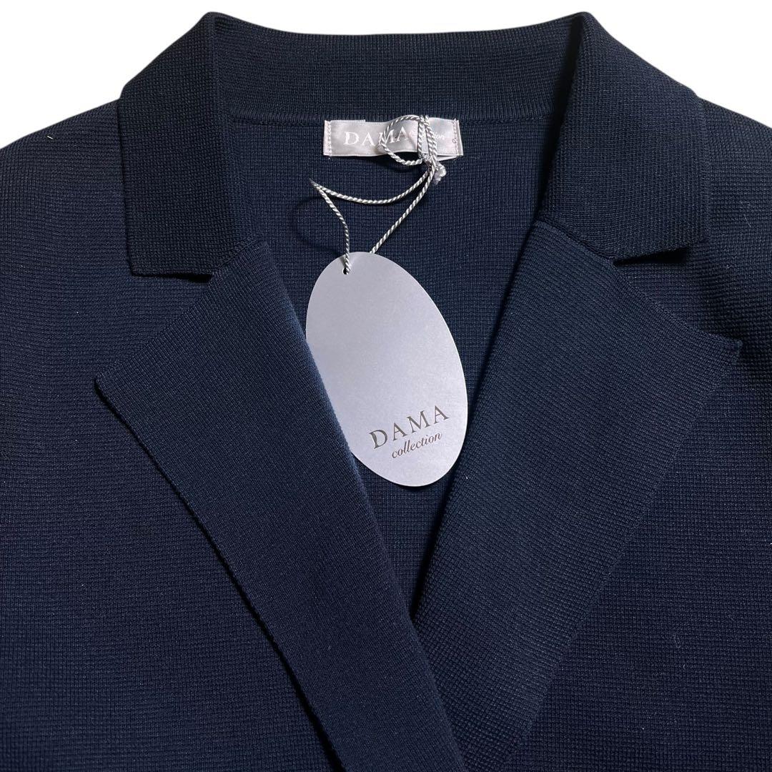 新品　DAMA collection ニット　ダブルボタン　ジャケット　3L 紺