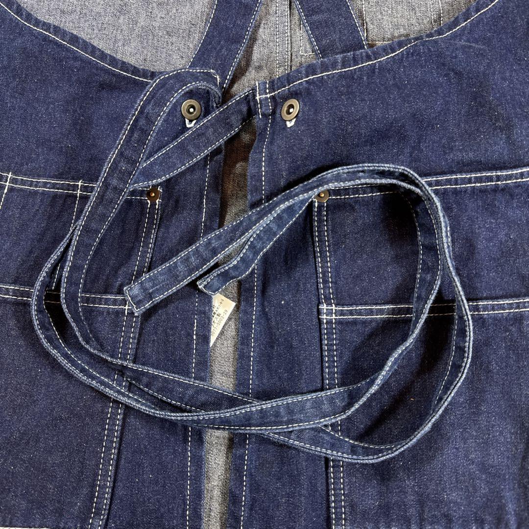 ラルフローレン　エプロン　デニム　インディゴ　濃紺　ポニー刺繍