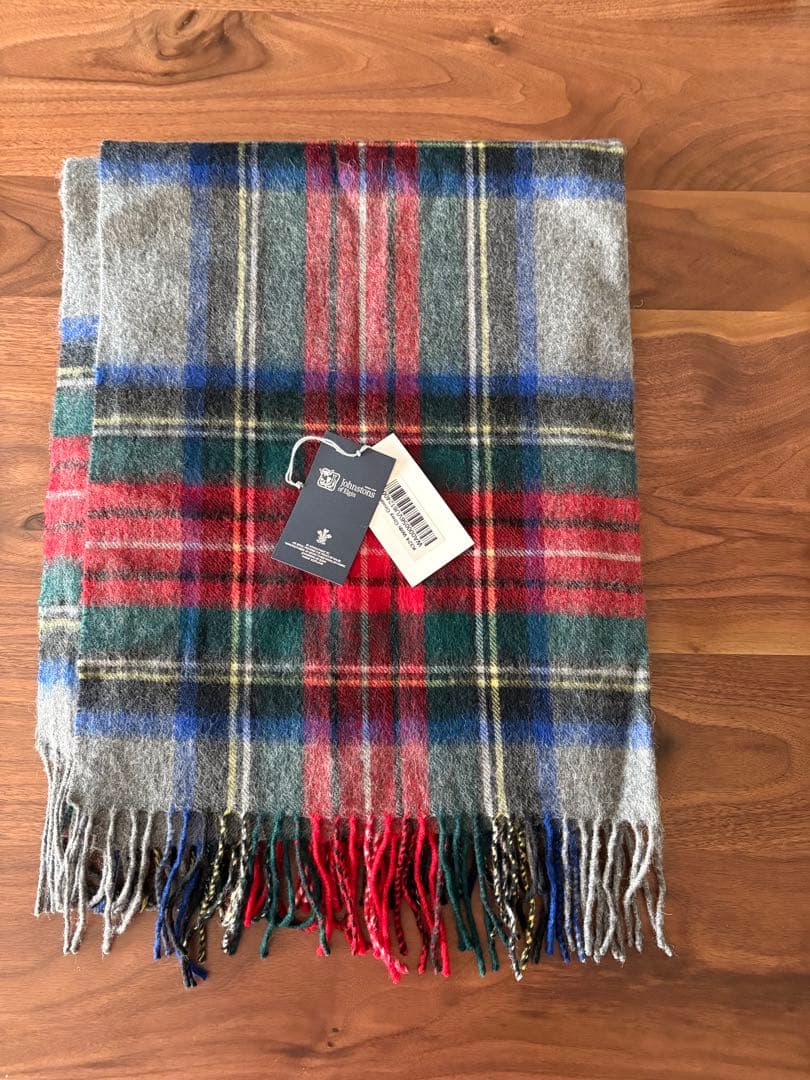 【グレースチュワート】ジョンストンズ　大判　ストール　マフラー　カシミヤ