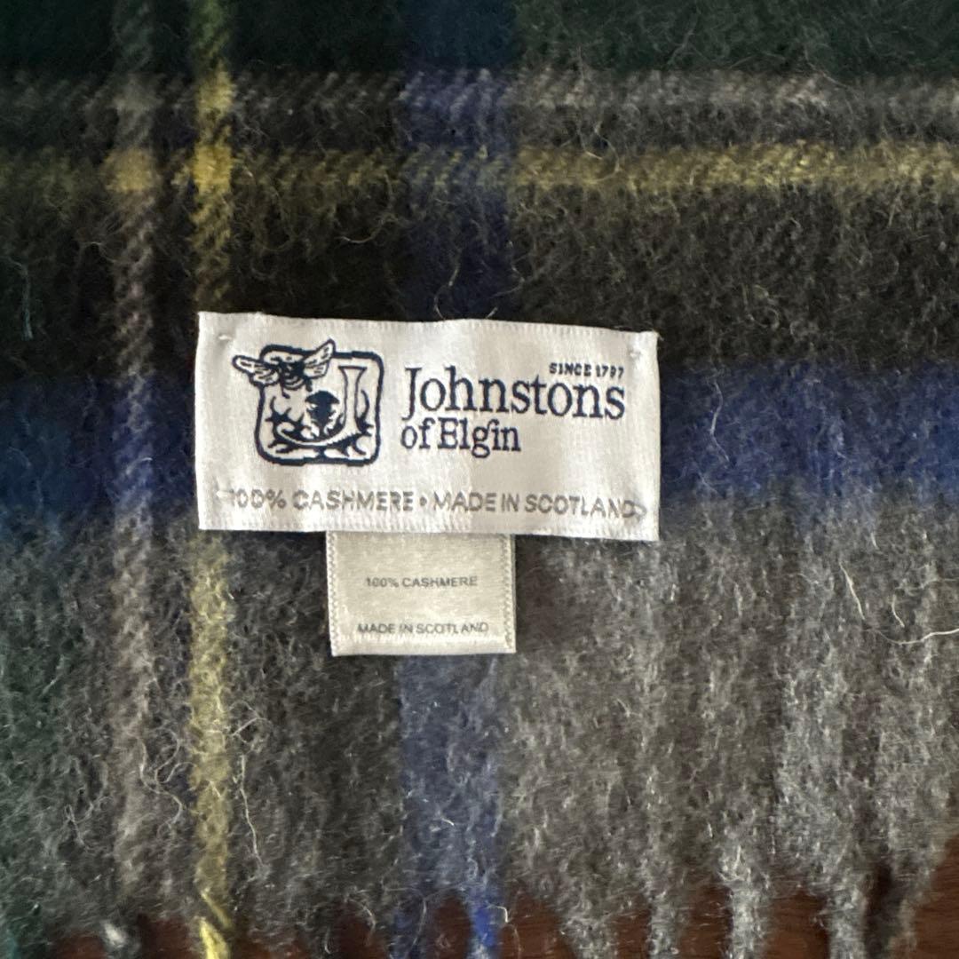 【グレースチュワート】ジョンストンズ　大判　ストール　マフラー　カシミヤ