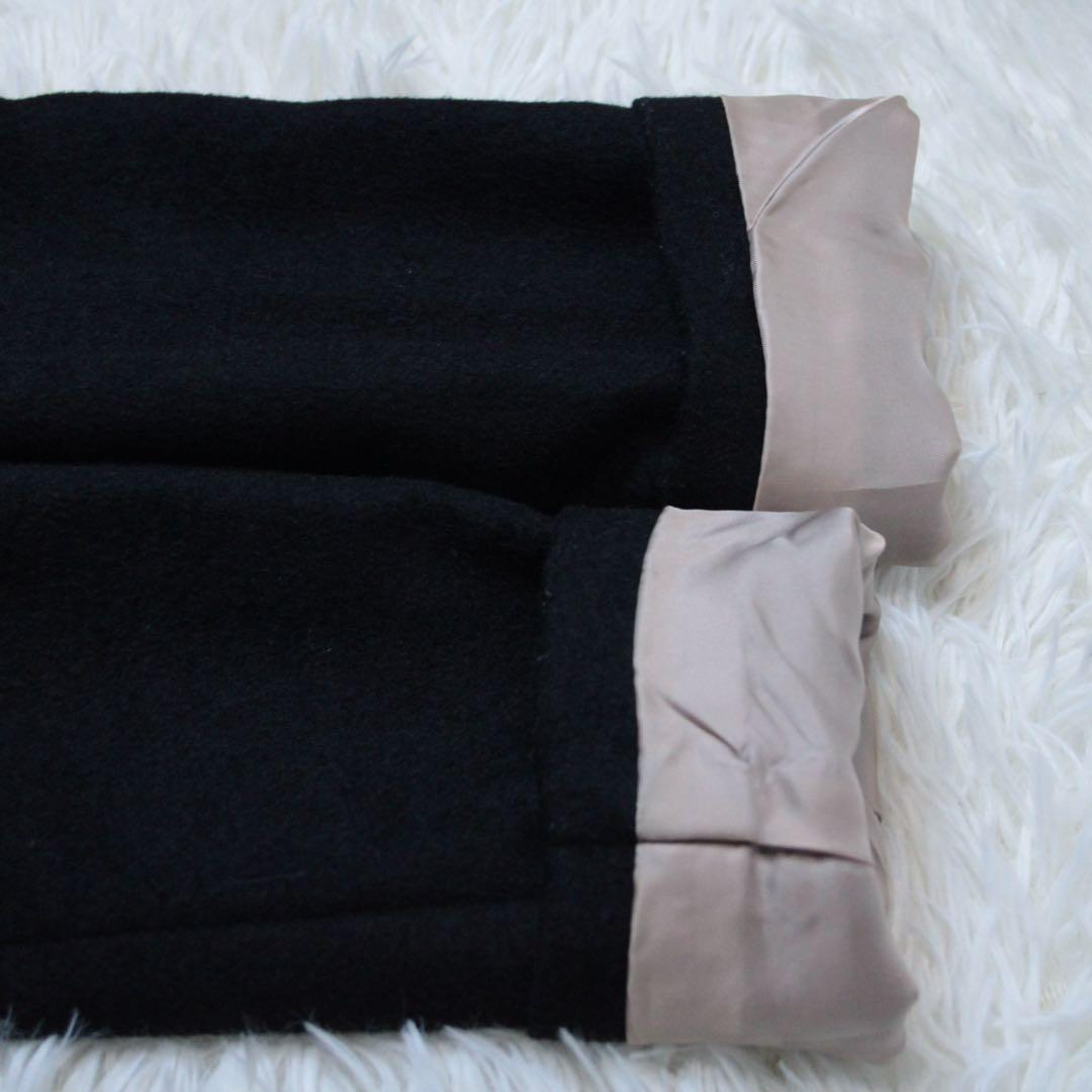 INED イネド カシミヤ100% 2WAY ラップコート 黒 9 冠婚葬祭