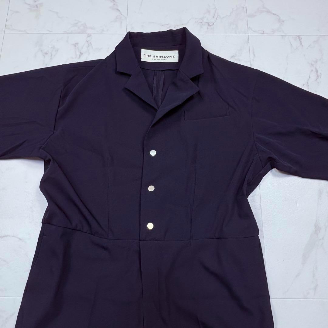 THE SHINZONE オールインワン　ネイビー　半袖　Free サンプル品1