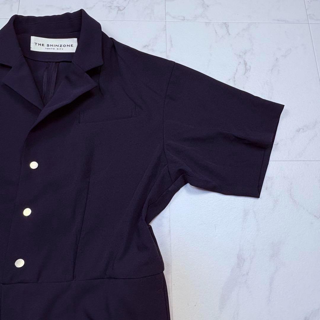 THE SHINZONE オールインワン　ネイビー　半袖　Free サンプル品1