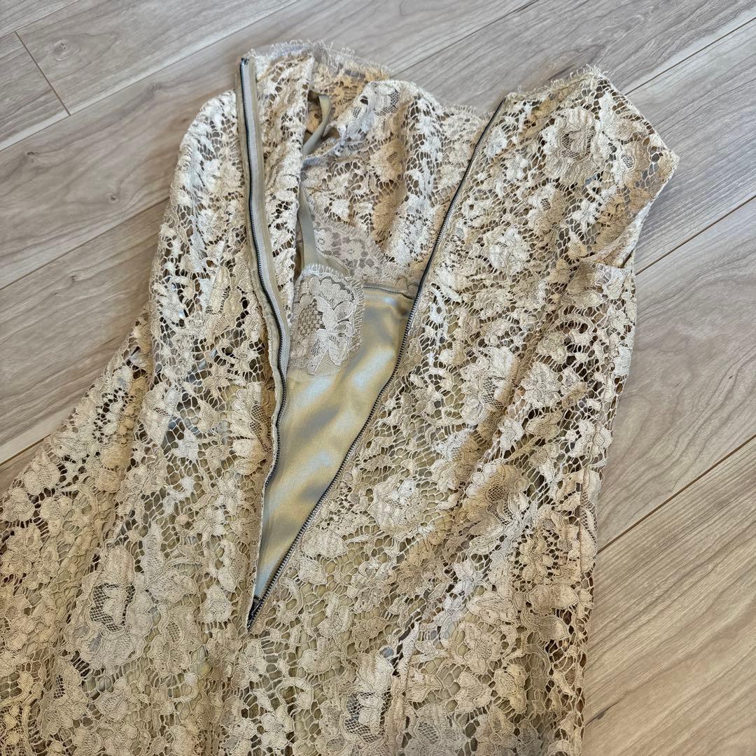 DOLCE & GABBANA ドルガバ 総レース ノースリーブ トップス L