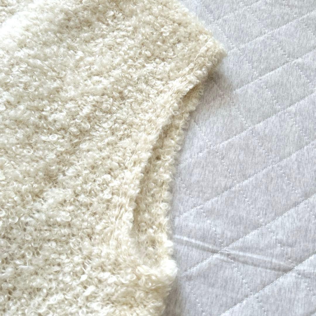 mqk　Chaosルーロウニットベストオフホワイト モヘア