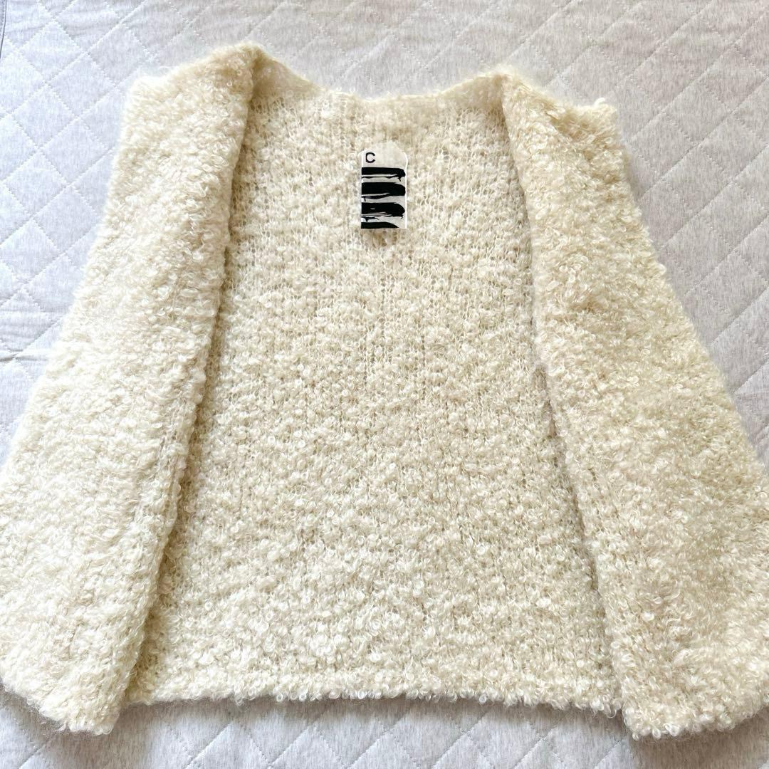 mqk　Chaosルーロウニットベストオフホワイト モヘア