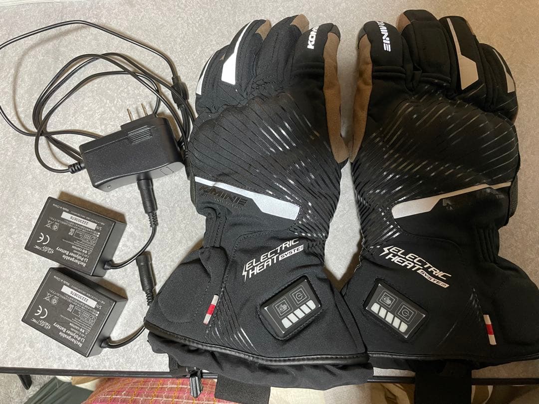 コミネ　電熱グローブ XLサイズ バッテリー2個　充電器付き