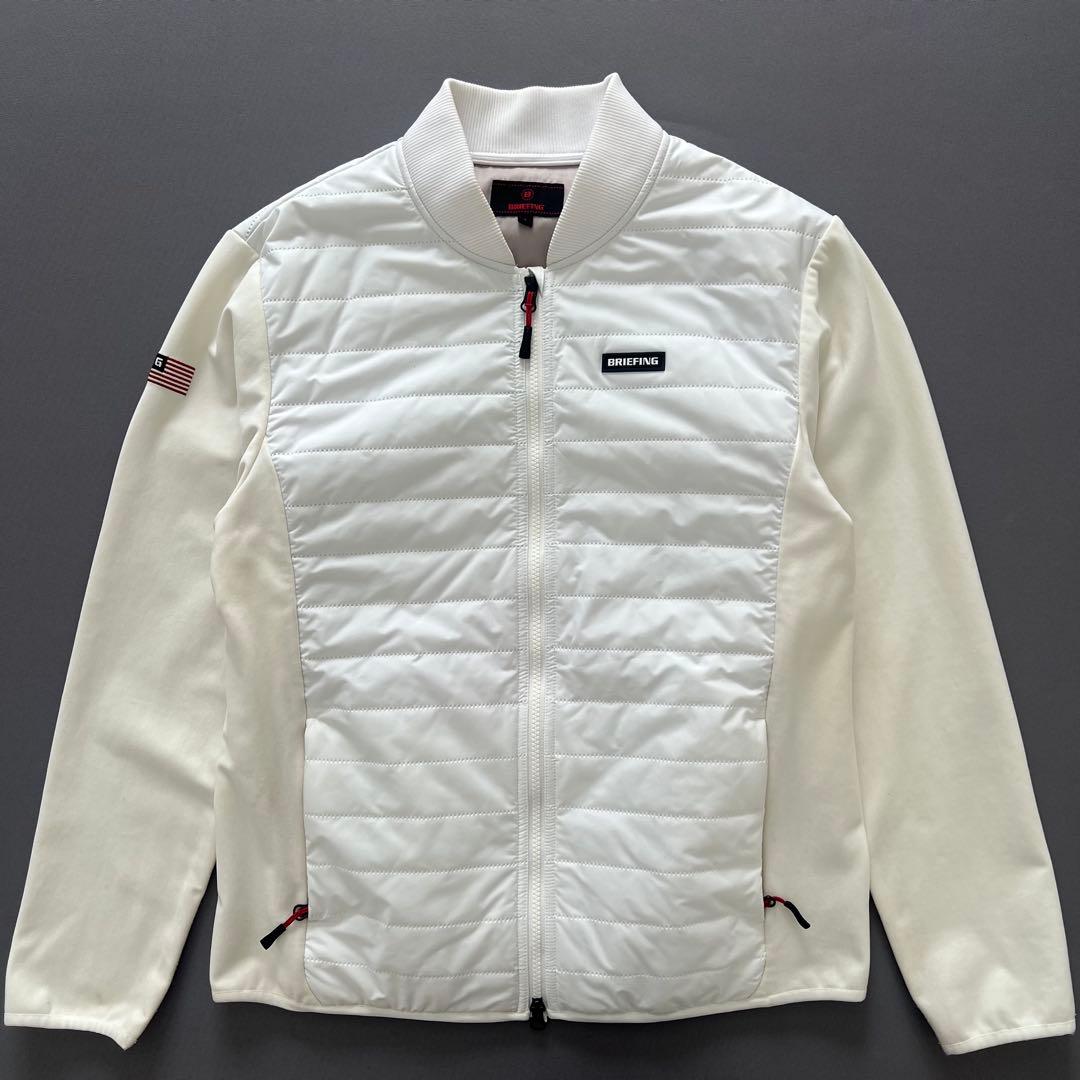 BRIEFING ブリーフィング　中綿　ダウンジャケット　ニット　メンズ　L 白