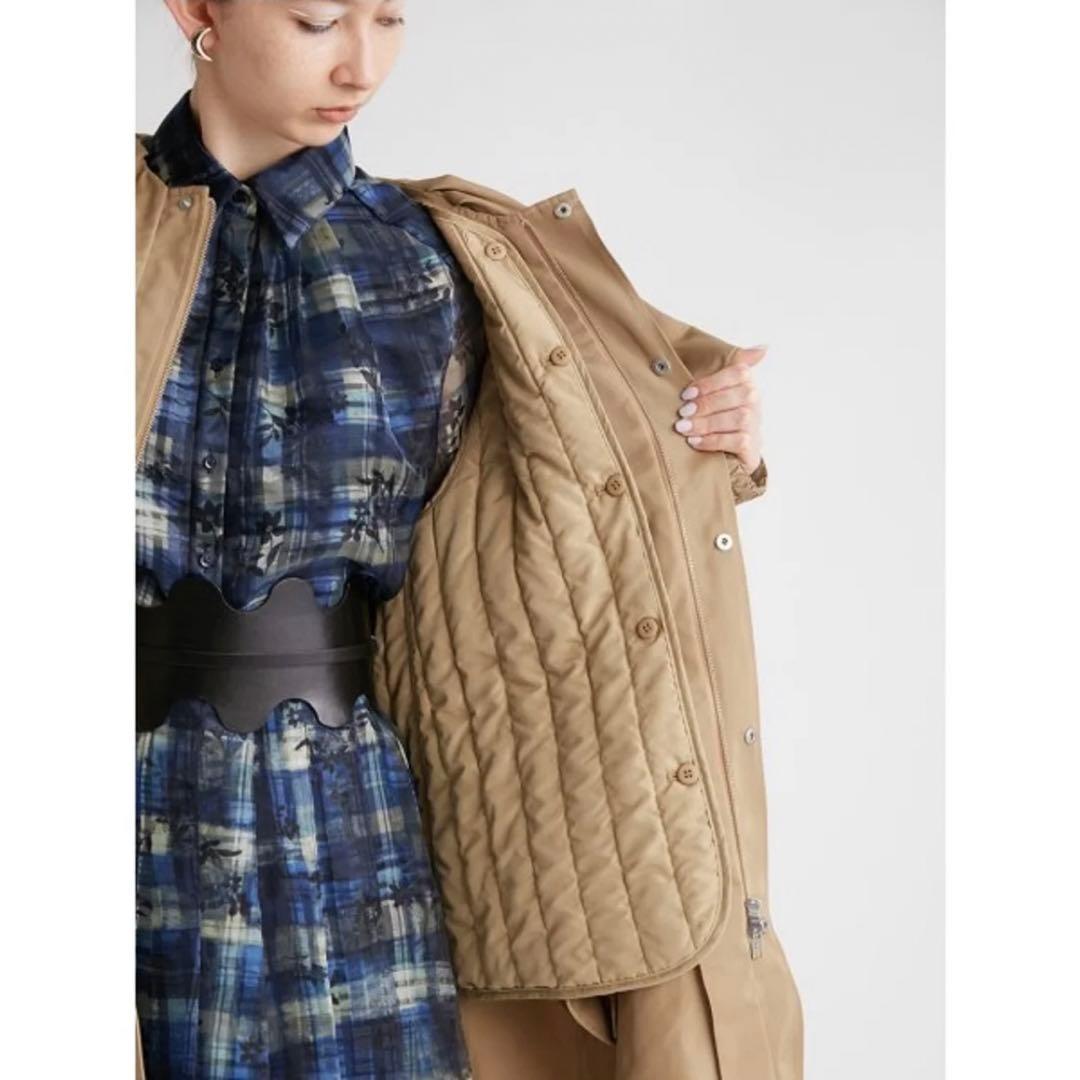 furfur♡ケープカラーモッズコート(ベスト型ライナー付き)