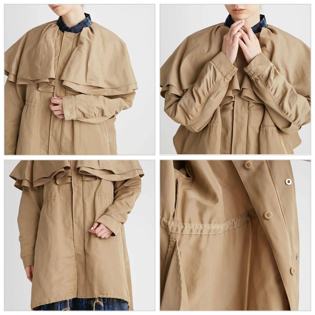 furfur♡ケープカラーモッズコート(ベスト型ライナー付き)