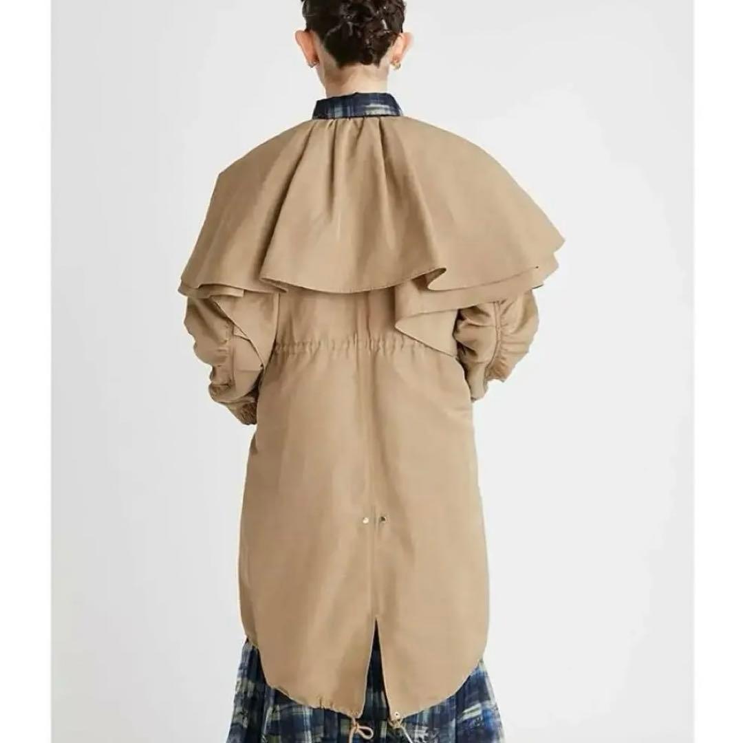 furfur♡ケープカラーモッズコート(ベスト型ライナー付き)