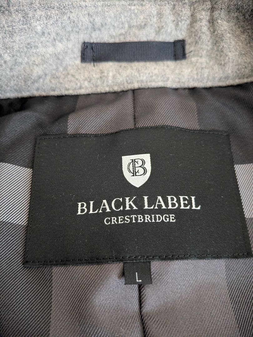 ウールピーコート グレー ダブルボタン ダウンピーコート ダウンコート