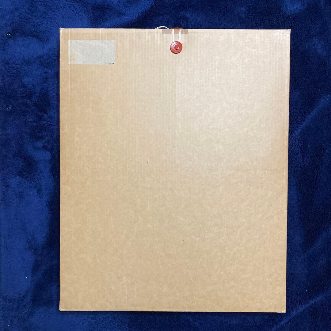 バチカン切手の作者　小関きみ子の聖家族ペン画色紙絵27×24額45×42cm