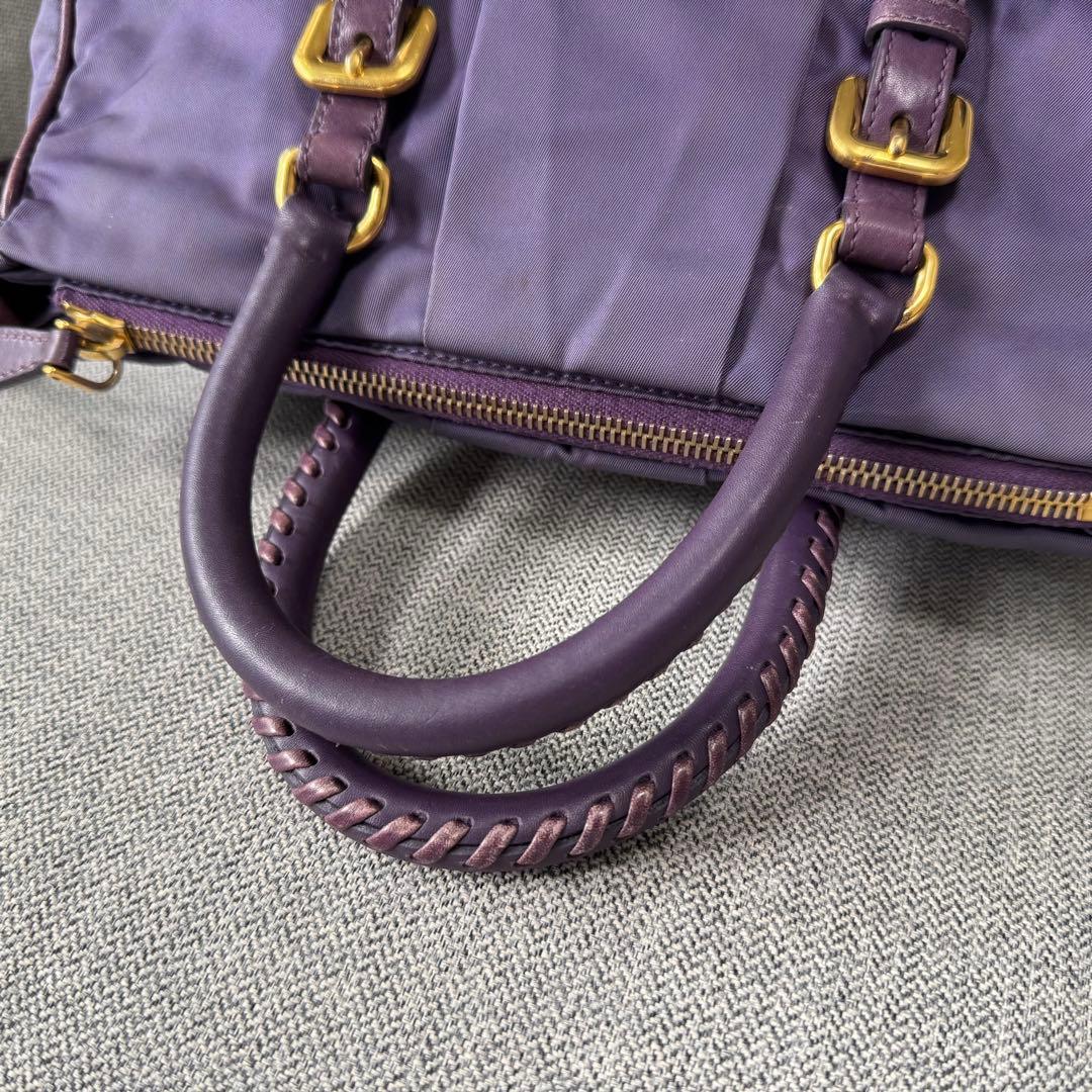 PRADA プラダ テスートナイロン レザー ハンドバッグ 2WAY ショルダー