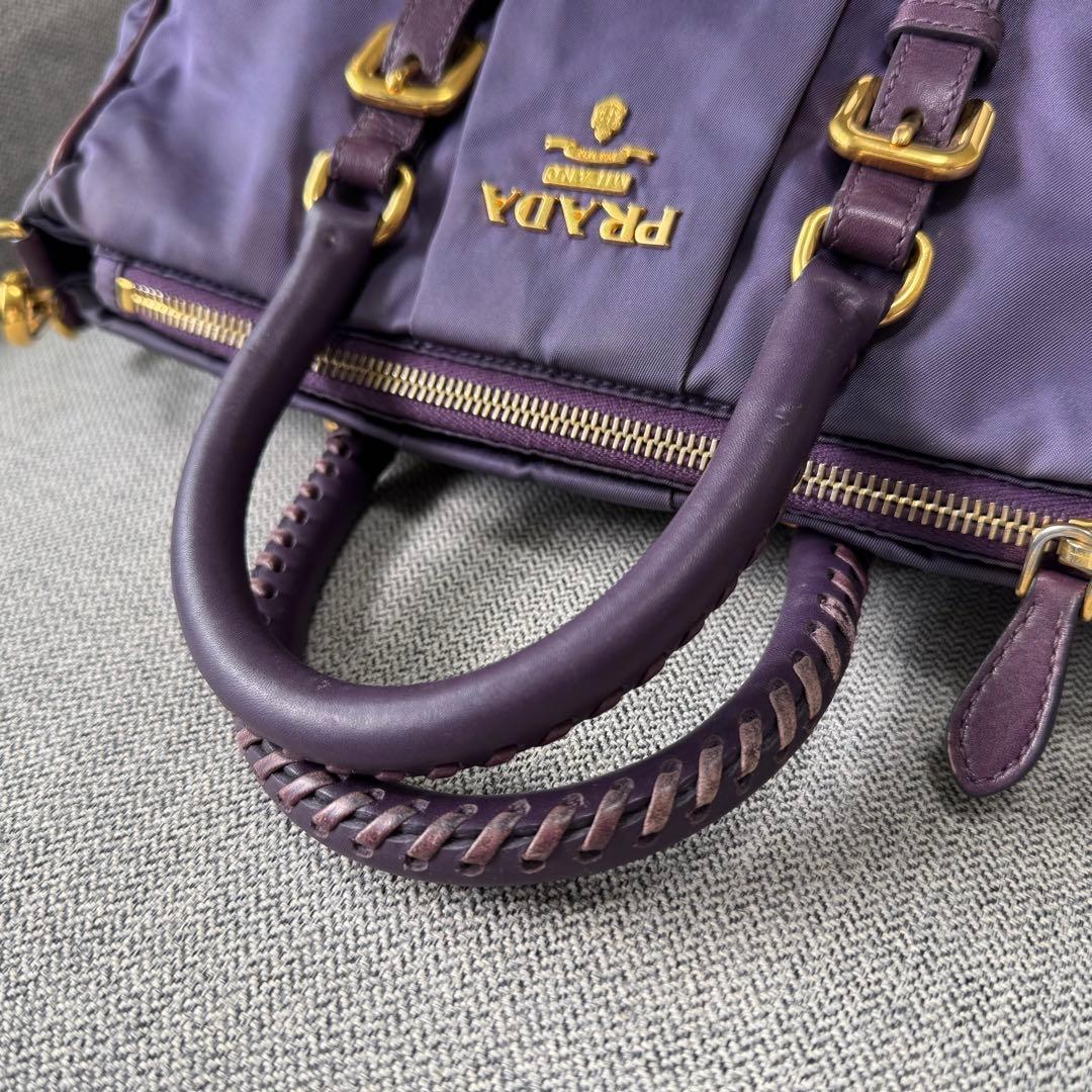 PRADA プラダ テスートナイロン レザー ハンドバッグ 2WAY ショルダー