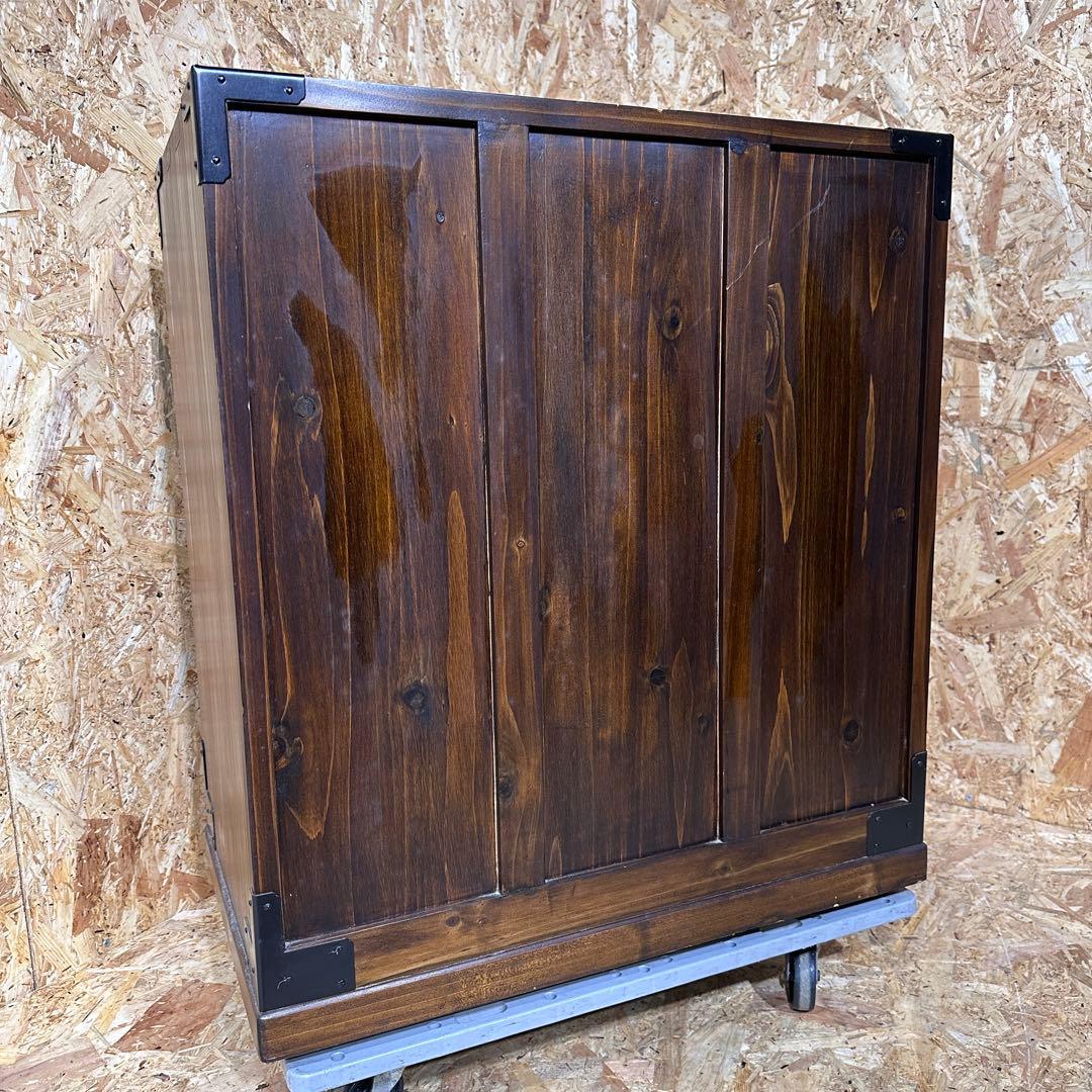 楡材　閂　アンティーク　小箪笥　和箪笥