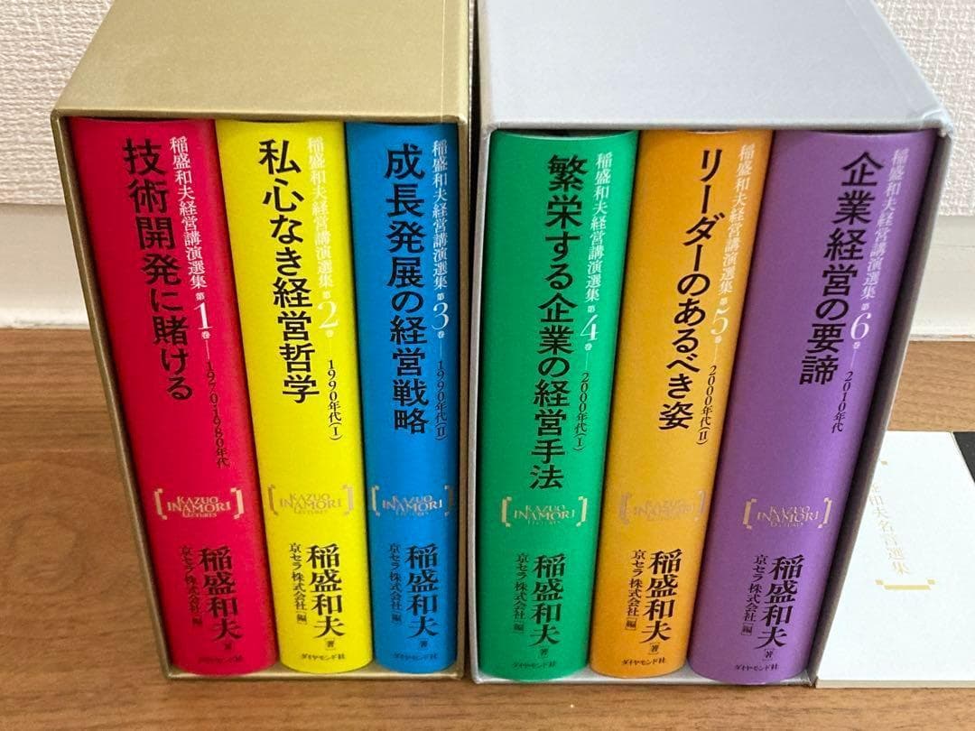 稲盛和夫経営講演選集 第1巻〜6巻セット　箱