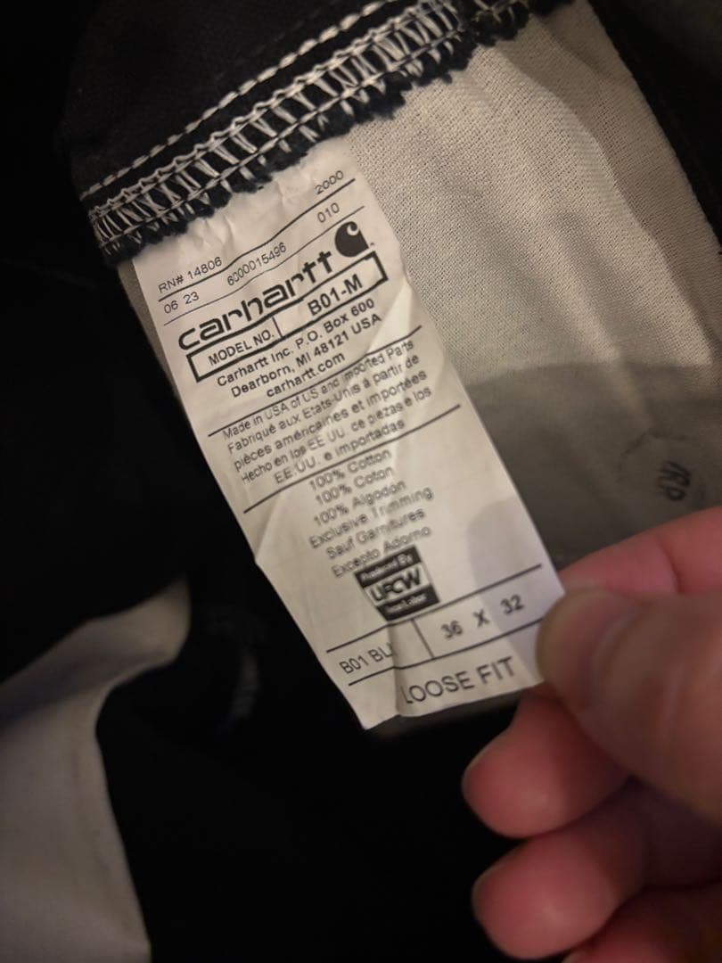 carhartt カーハート ダブルニー 黒 ペインターパンツ