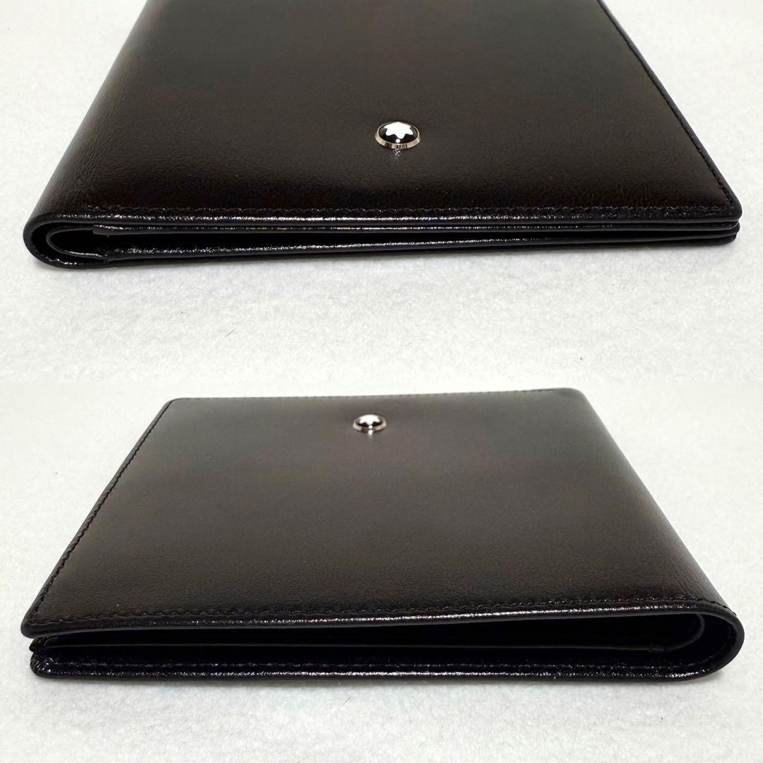 極美品 MONTBLANC モンブラン 二つ折り財布 レザー ブラック 札入れ