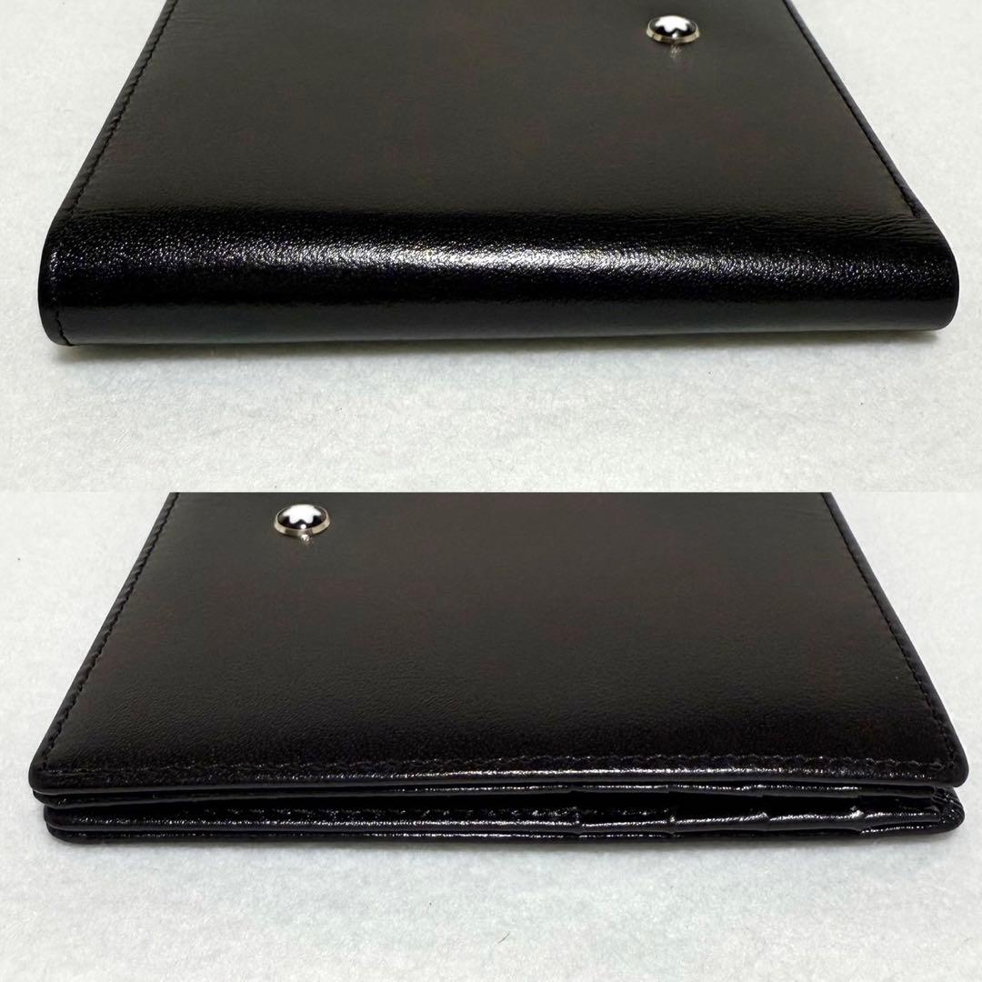 極美品 MONTBLANC モンブラン 二つ折り財布 レザー ブラック 札入れ