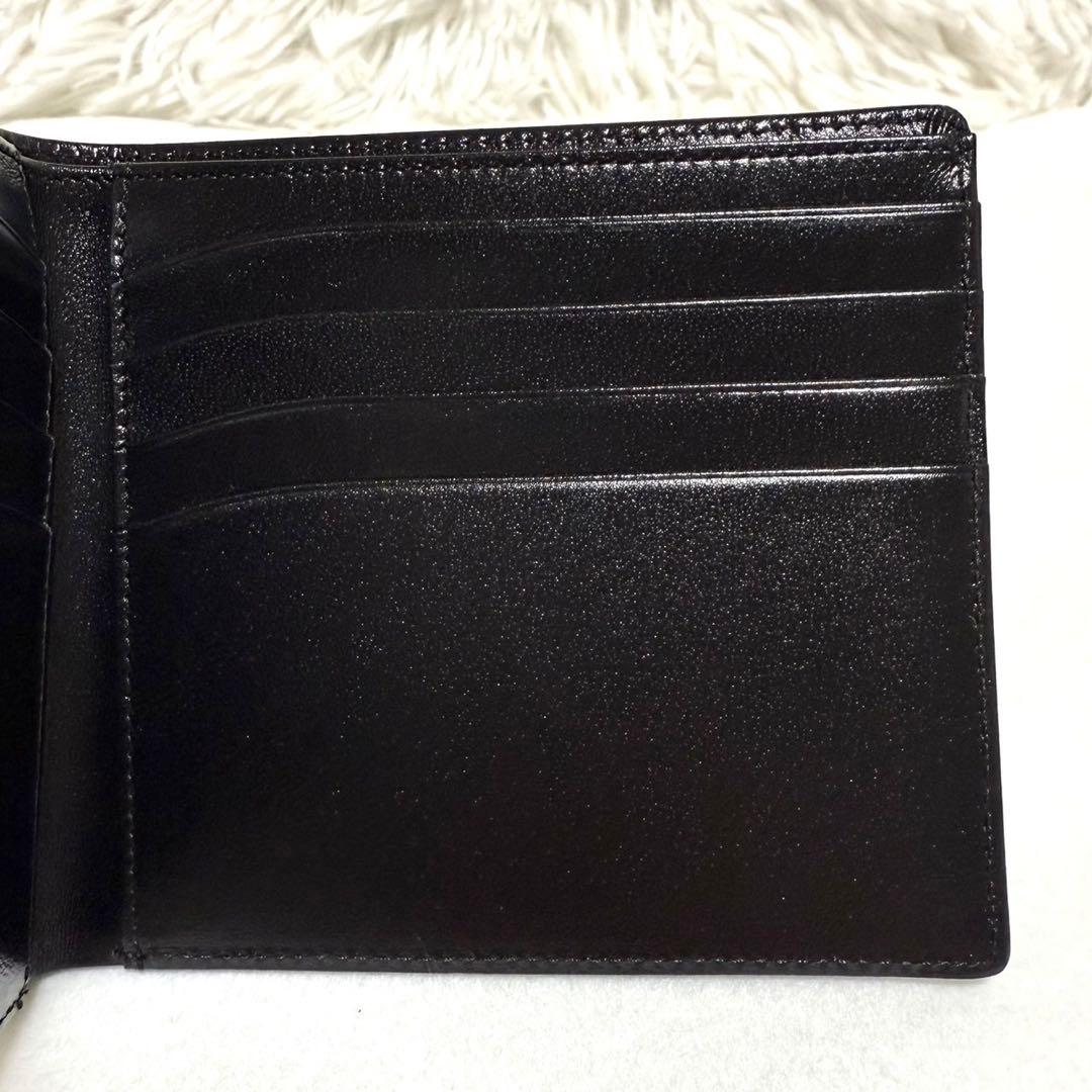 極美品 MONTBLANC モンブラン 二つ折り財布 レザー ブラック 札入れ
