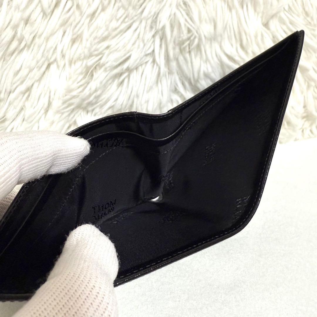 極美品 MONTBLANC モンブラン 二つ折り財布 レザー ブラック 札入れ