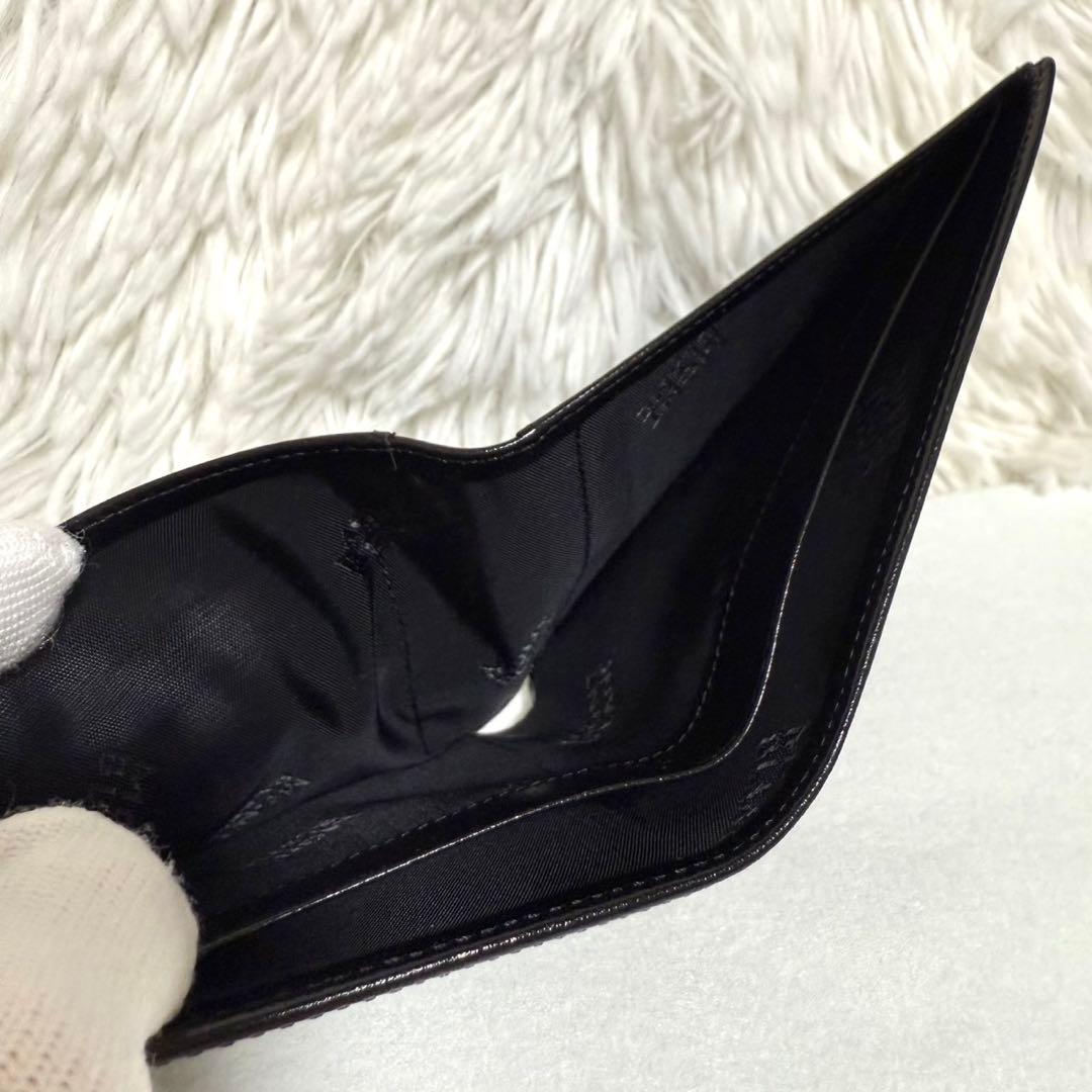 極美品 MONTBLANC モンブラン 二つ折り財布 レザー ブラック 札入れ