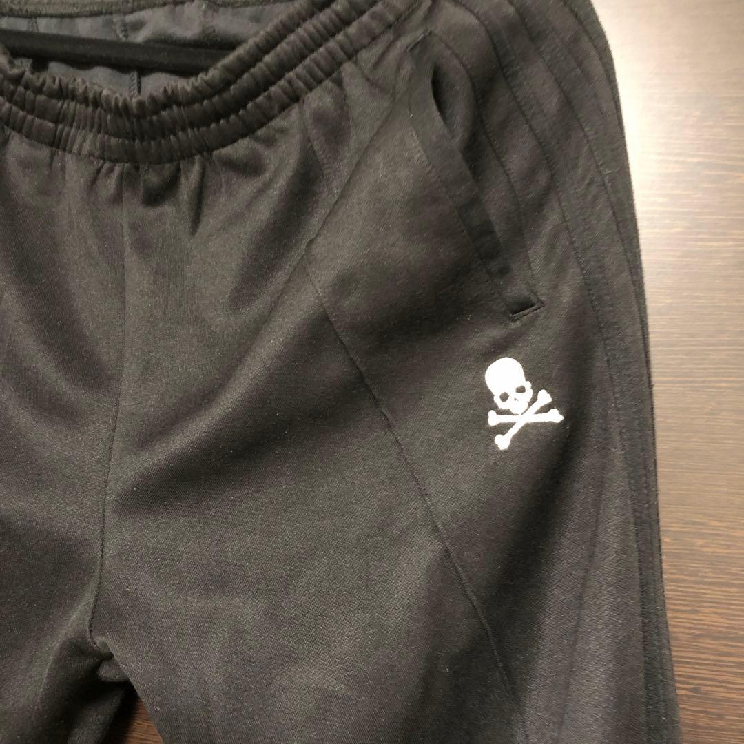 マスターマインド　 adidas スカルプリント ブラックジャージパンツ
