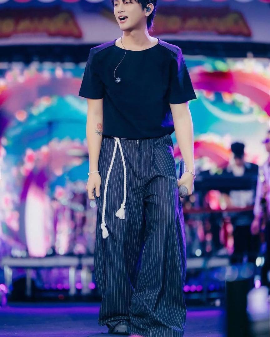 PUSH PUSH ストライプ スラックスL