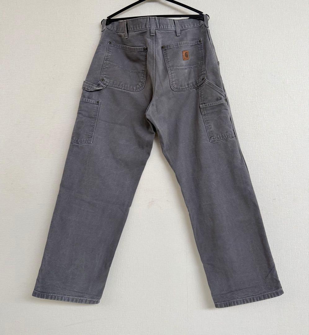 超スペシャル 34X30 W34 カーハート ダブルニー パンツ グレー