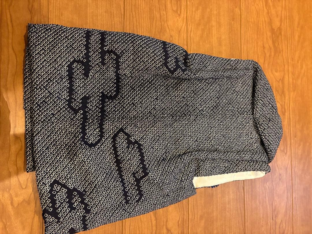 総絞り被布セット　七五三　3歳　男の子　一式　鷹　黒系　正絹