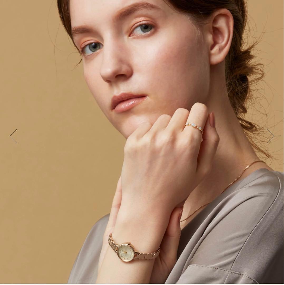 値下げ‼️【美品】agete ラウンドフェイスウォッチ ゴールド