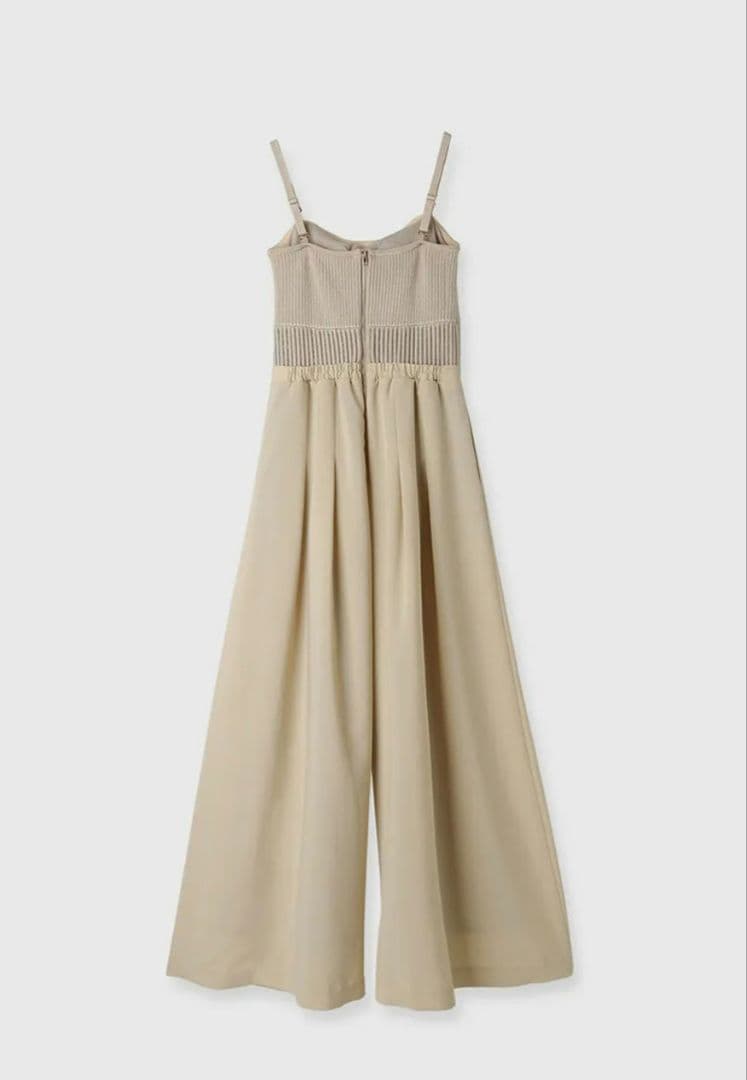 えぬです♡アニュアンス　ニットビスチェオールインワン ベージュ